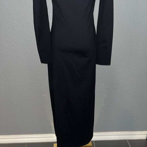 SUSANA MONACO BODYCON OFF-SHOULDER MAXI DRESS BLACK GOTH -WHIMSIGOTH - WITCHY -S - Picture 6 of 9